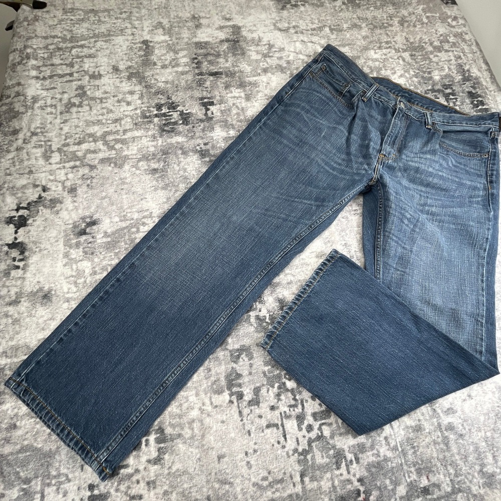Levis Strauss‎ 559 Mens 38x30 Relaxed Straight Leg Jeans Medium Wash Blue Denim